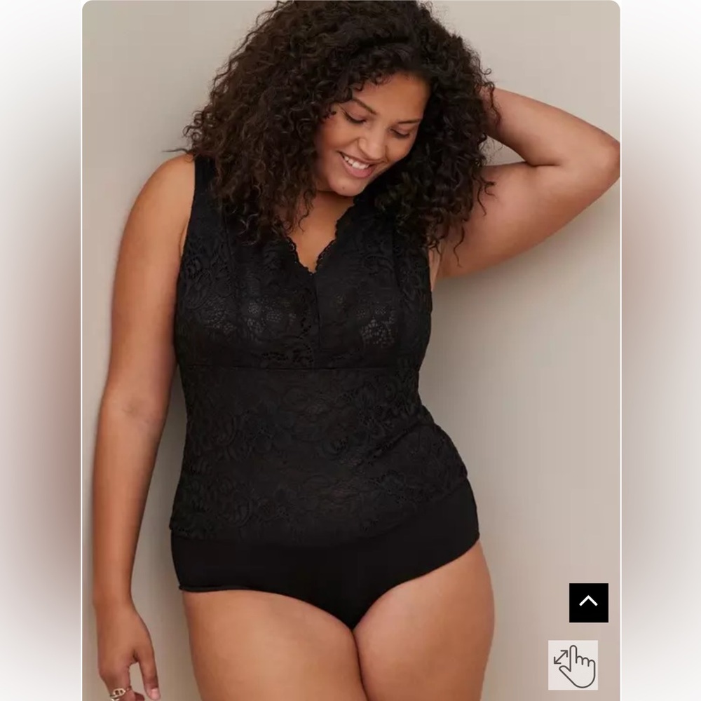 Torrid Super Soft Black Lace Bodysuit
